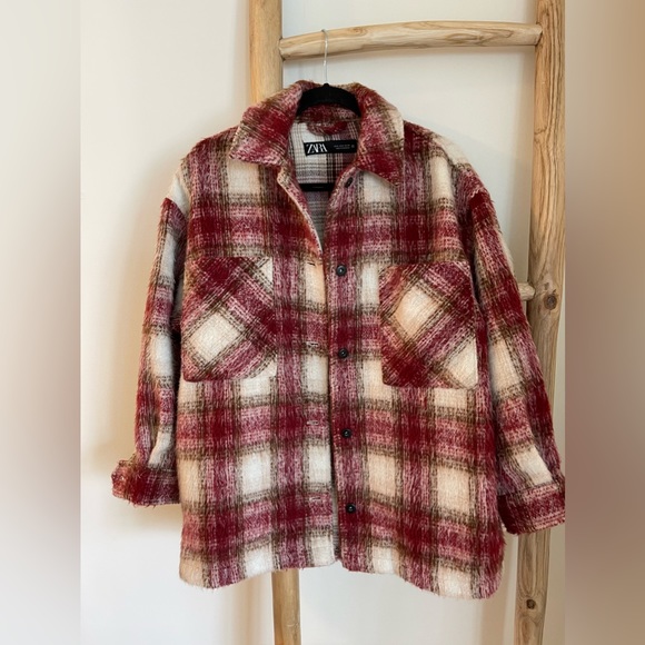 ZARA Plaid Overshirt (Shacket) - Size Small - Picture 2 of 7